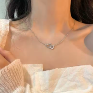 925 Sterling Silver Love Heart Pendant Necklace for Women – Minimalist Charm Chain Necklace | Trendy Fashion Jewelry | Daily Wear & Party Accessory