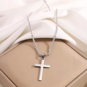 Sterling Silver Cross Pendant Necklace – Luxury Minimalist Religious Jewelry for Women & Men